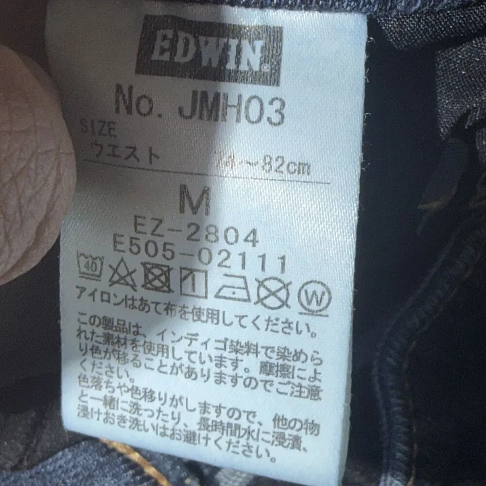 Edwin JERSEYS Jeans Men's Medium Size 30 Blue Denim Slim Straight Stretch Japan